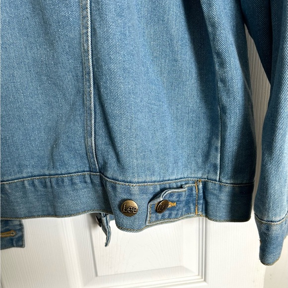 VTG Lee Blue Denim Button Down Trucker Jacket Men’s XL - Picture 10 of 12